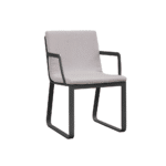 Verona Aluminium Chair Charcoal Frame with Khaki Cushion
