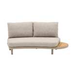 Cloud Curved Sofa Two Seat with Teak side Table - LEFT